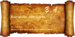 Barabás Adrienn névjegykártya